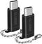 2-Pack USB-C Adapter for Lightning Cable, iOS Lightning (Female) to USB Type C (Male) Charging Adapter for iPhone 15