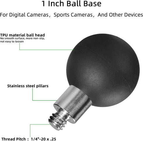 FANAUE Ball Adapter, Compatible with RAM Mounts B Size 1" Ball Components