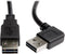 Tripp Lite Universal Reversible USB 2.0 Hi-Speed Cable, 3-ft Right/Left Angle Reversible A to A
