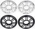MACHSWON Chrome Motorcycle 6" Speaker Grill Accent Trim Cover, Compatible with Harley Touring Electra Glide 1998-2013