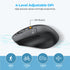 iClever Bluetooth Mouse, MD360 Wireless Ergonomic Mouse with Mouse Jiggle, Rechargeable for Multi Devices