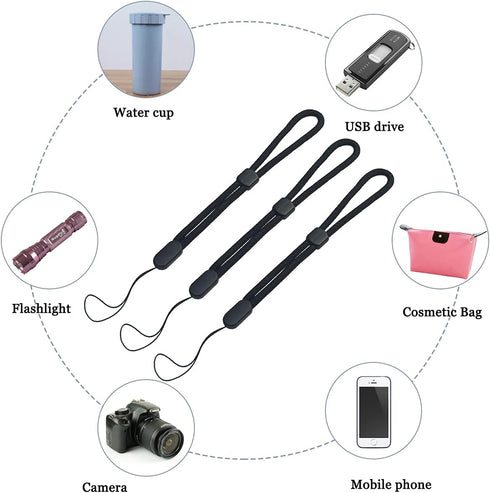 yuntop 5PCS Adjustable 8.8 inch Wrist Lanyard Strap, Nylon Wristlet for Cell Phone, Camera, GoPro, USB Flash Drives