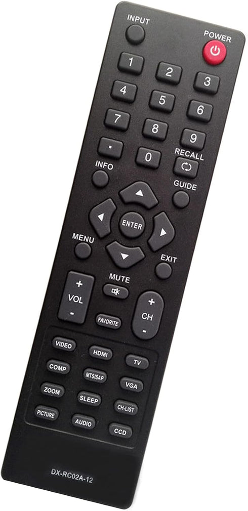 DX-RC02A-12 Sub RC-701-0A Remote Control for Dynex TV Models DX-24L200A12, DX-32L200A12, DX-32L220A12, DX-32L221A12