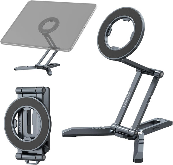 Leaplumin Magnetic iPad Tripod Stand Universal for iPad Pro/Air/Mini & iPhone 15-12 Series