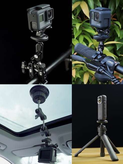 koolehaoda Quick Release Plate Adapter, Action Camera Accessories 2-Pack for GoPro, Selfie Stick, Tripod, and More