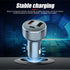 72W Fast Car Charger Adapter, Dual USB Type C with LED Display, QC 3.0 PD Cigarette Lighter Adapter