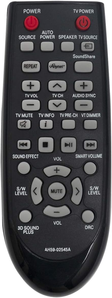 AH59-02545A Replacement Remote Control for Samsung Soundbar HW-F750, HW-F751, Sound Bar System
