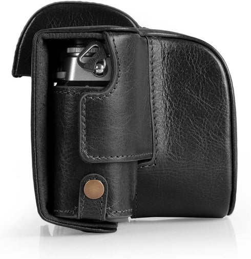 MegaGear MG2010 Ever Ready Genuine Leather Camera Case for Nikon Z fc (16-50mm) - Black