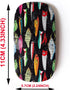 2.4G Wireless Mouse with Cute Pattern Design for All Laptops and Desktops with Nano Receiver - pop Colorful Fishing Lures