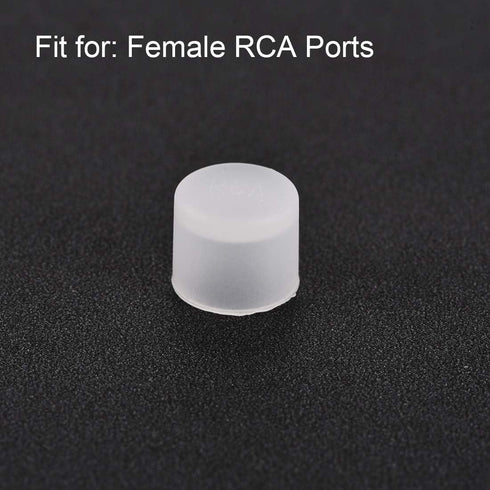 uxcell 20pcs Clear RCA Female Connector Socket Jack Plug Protector Caps for DVD Amplifier
