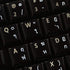 4Keyboard Thai Keyboard Sticker with White Lettering Transparent Background for Desktop, Laptop and
