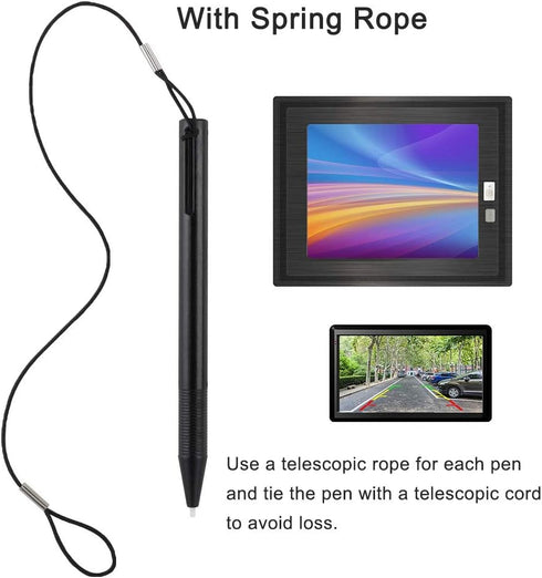 ASHATA Stylus Pen, Touch Screen Painting Pen with Telescopic Rope for POS PDA Navigator