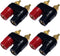 CESS Dual Binding Post 4mm Banana Socket, 2 Way Gold-Plated Speaker Binding Posts, 4 Pack