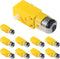WTCBQC 10Pcs TT Magnetic Gearbox Engine DC Electric Motor 3V-6V Dual Shaft Geared
