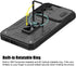 for Samsung Galaxy S23 FE Case, Shockproof Phone Case & Sliding Camera Cover & Ring Holder Kickstand with Screen