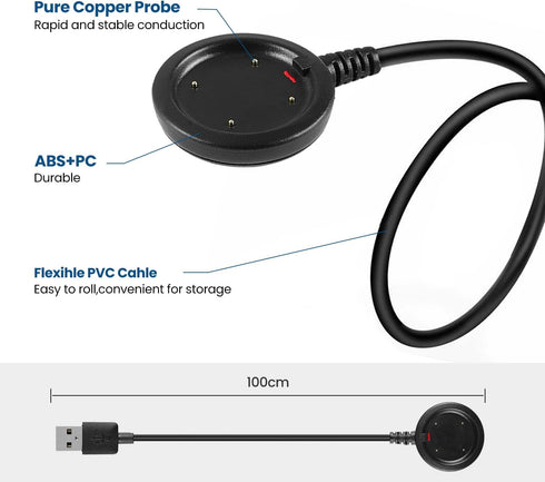 RuenTech Charger Replacement 3ft USB Charging Cable Dock for Polar Ignite/Grit X/Vantage V2/Vantage V/Vantage M