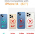 GVIEWIN iPhone 14 Case, Floral Design with Screen Protector + Camera Lens Protector, Non Yellowing Soft Shockproof