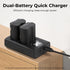 K&F Concept NP-FZ100 Dual-Slot Battery Charger with LCD for Sony A7iii, A7iv, A7RIII, A7RIV, A7C, A6700, A6600