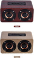 Zerone Wooden Combination Speaker Bluetooth 4.2 Speaker, Stereo Loudspeakers with 2 Horn, Portable Mini Multimedia Music Speakers with Superior Sound Quality(Red Wood)