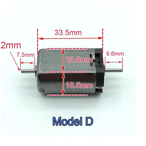 ILQMEHV 1pc 5 DC12-24V 10000-20000RPM Pole Rotor Dual Shaft Motor High Speed Strong Magnetic Big Motor RC Toy Railway