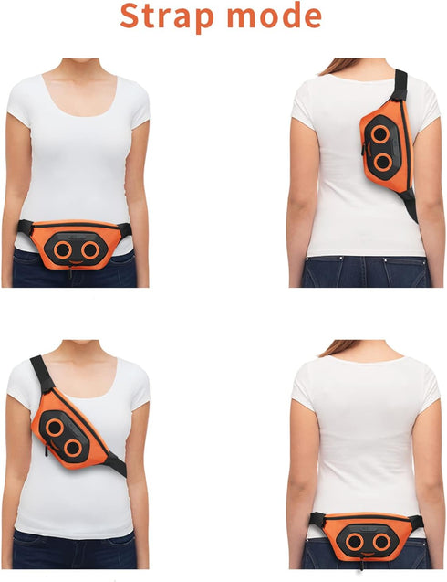 Fanny Pack with Bluetooth Speaker, Asyoren Portable Speakers, 10W Volume, IPX7 Waterproof, Wireless Speakers for Sports