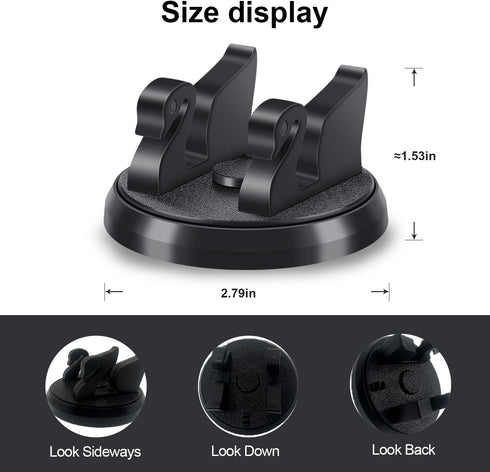Dashboard Phone Holder for Car, Vertical Horizontal 360 Rotate, Compatible with iPhone Samsung Android Smartphones