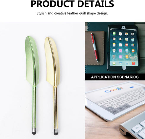 Hemobllo 10 Pcs Feather Stylus Pens, Colorful Capacitive Stylus for Touch Screen Smartphones and Tablets (Mixed Colors)