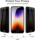 Fotbor Privacy Screen Protector for iPhone SE 2020/2022, 2-Pack Tempered Glass Anti Spy, 4.7-Inch