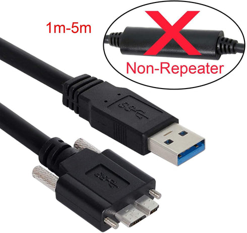 cablecc USB 3.0 A Type Male to Micro USB 3.0 B Male Cable with Mount Panel Screws