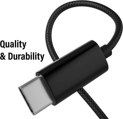 Maeline USB C Headphone - Wired Earbuds with Microphone, Noise Canceling in-Ear Headset for Computers, Black
