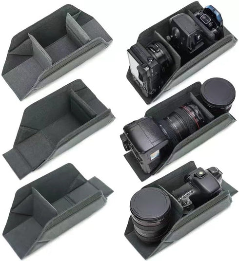 TEHAOUU Camera Inner Case Compatible with DSLR Mirrorless Cameras Polyester Material, Adjustable Partition, Shockproof