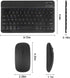 Ultra-Slim Portable Bluetooth Keyboard and Mouse Combo, Compact Rechargeable Wireless Set for iPad Pro/Mac OS/Windows