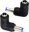 zdyCGTime 90 Degree Angle DC5.5x2.1mm Male to Female Adapter, 2-Pack Charging Cable Connector