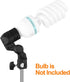 EMART Light Bulb Stand, E26 / E27 AC Socket Lamp Holder with Umbrella Holder, 2 PACK for Photo Video Studio