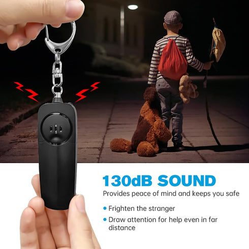 Safesound Personal Alarm - 130dB Self Defense Rechargeable Security Keychain for Women, Kids, Elderly