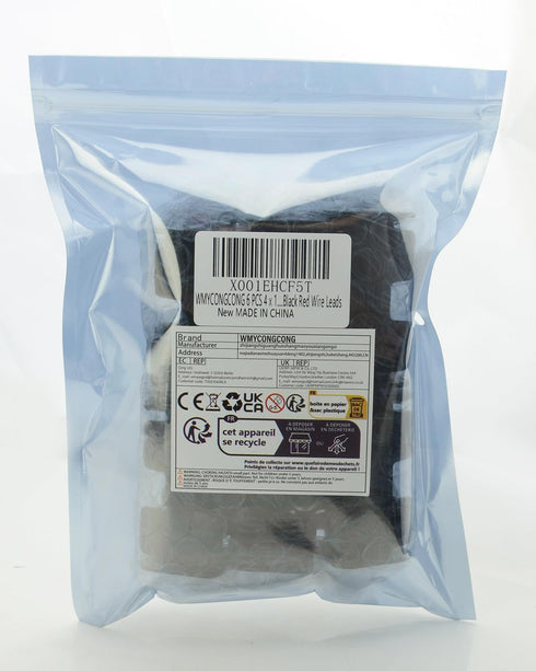 WMYCONGCONG 6 PCS 4 x 1.5V AA Battery Holder Case Box with Black Red Wire Leads