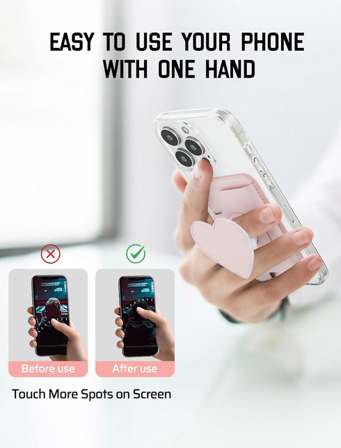 isee 17/16/15/14/13/12 2 Magnetic Phone Wallet with Expanding Grip, Phone Card Holder Wallet with MagSafe, Wallet