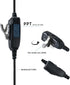 Single Wire Swivel Walkie Talkie Earphone with PTT and Microphone for 2 Pin 2.5mm+3.5mm Motorola Two Way Radio CP200 GP2000 XU1100 PRO3150 SP10