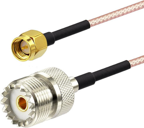 Superbat SMA Male to SO239 RF Coaxial Cable 20 inches + 3pcs Adapter Kit for RF Applications