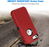 Jelanry for iPhone 5/5S/SE 1st Generation Case, Heavy Duty Rugged Shockproof Dual Layer Protective Shell, Red