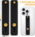 Fejnyer 2-Pack 2) White Silicone Phone Strap with Kickstand - Versatile Grip & Holder for Most Phones and Cases (Black