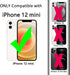 TENOC Anti-Fingerprint Protective Bumper Case for iPhone 12 Mini, Black Matte Cover for 5.4 Inch