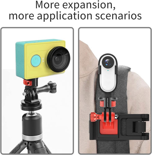 FEICHAO Universal Camera Mount Adapter, 360 Degree Swivel 1/4" Screw Converter for Gopro Hero 10 9 8 7, Insta360