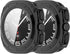 E ECSEM Waterproof Hard Case for Samsung Galaxy Watch 7 Ultra, Ultra-Thin Tough Cover with Tempered Glass - Black
