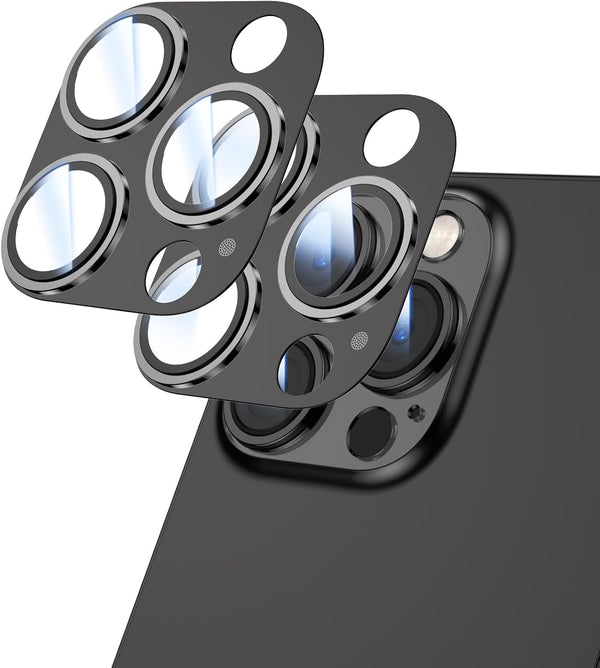 2 Pack Camera Lens Protector for iPhone 14 Pro Max/Pro, Titanium Alloy Glass Cover, Anti-drop