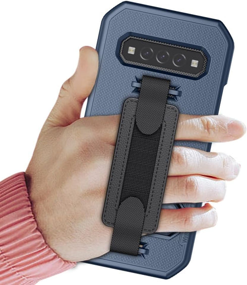 Kyocera DuraForce PRO 3 (E7200) Case and Holster Combo, Navy Blue, with Kickstand, Handstrap, and Screen Protector.