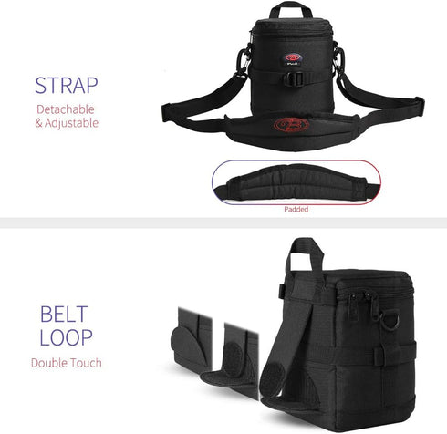 DSLR Camera Lens Bag - Fits Canon, Nikon, Sony & More