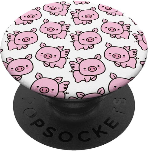 PopSockets PopGrip: Swappable Grip for Phones & Tablets - Piglet Pattern
