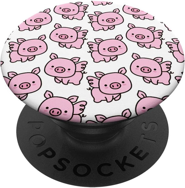 PopSockets PopGrip: Swappable Grip for Phones & Tablets - Piglet Pattern