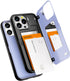 GOOSPERY Magnetic Door Bumper Case for iPhone 13 Pro, Card Holder Wallet, Lilac Purple